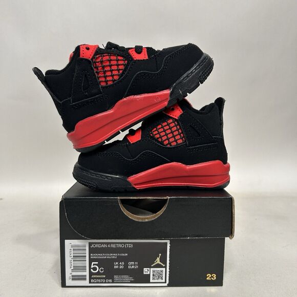 Nike Air Jordan 4 Retro TD “Red Thunder” 2024 - Picture 3 of 5
